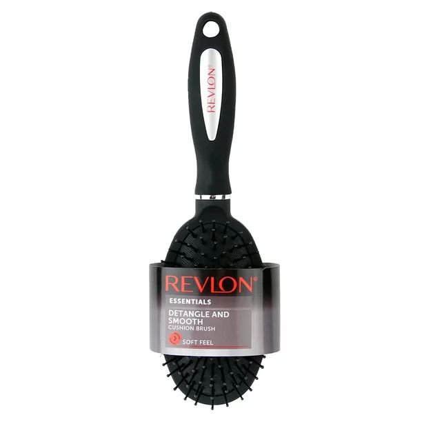 Revlon Detangle & Smooth Black Cushion Hair Brush | Walmart (US)