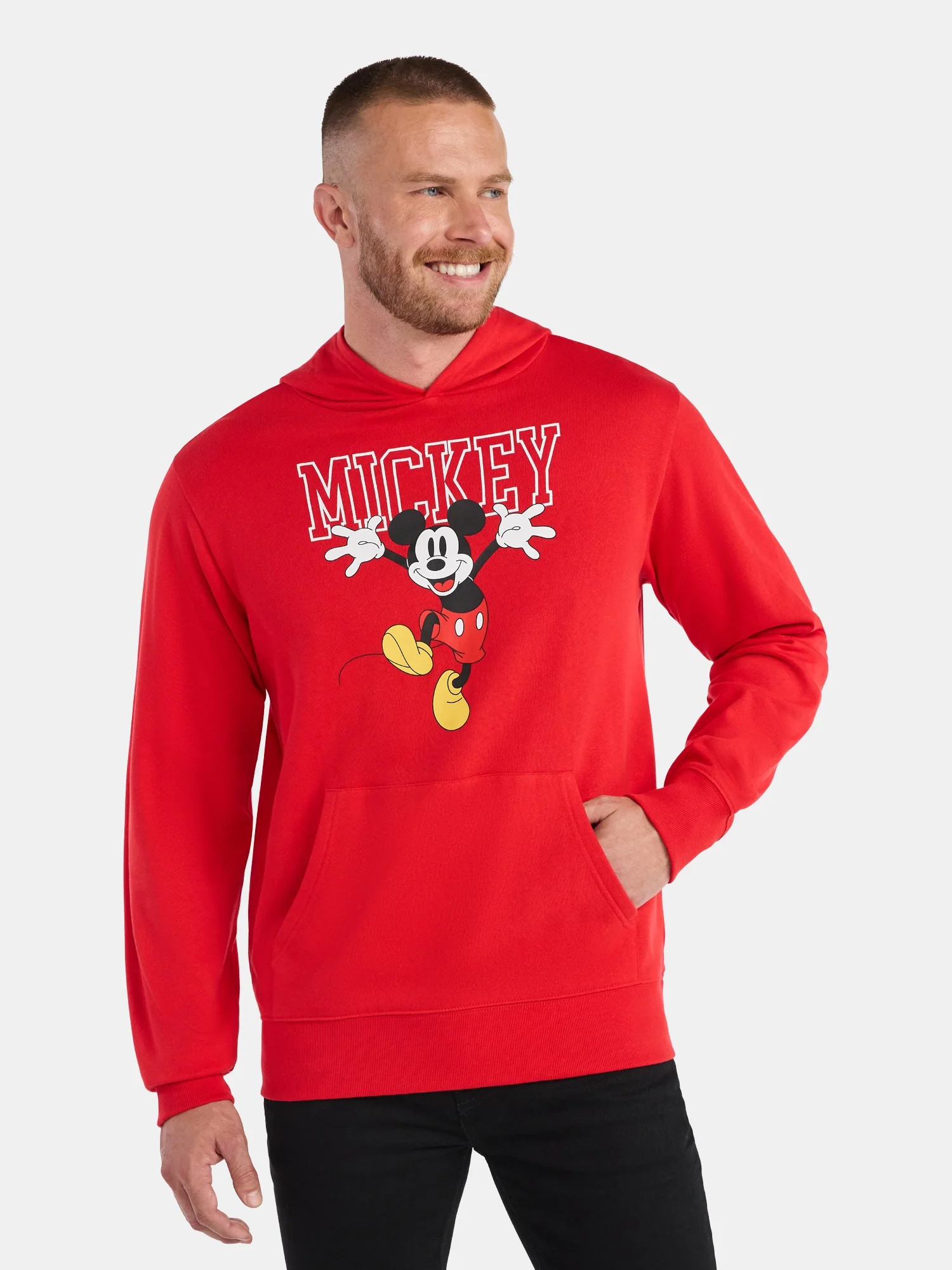 Mickey Mouse Men's and Big Men's Graphic Hoodie, Sizes XS-3XL | Walmart (US)