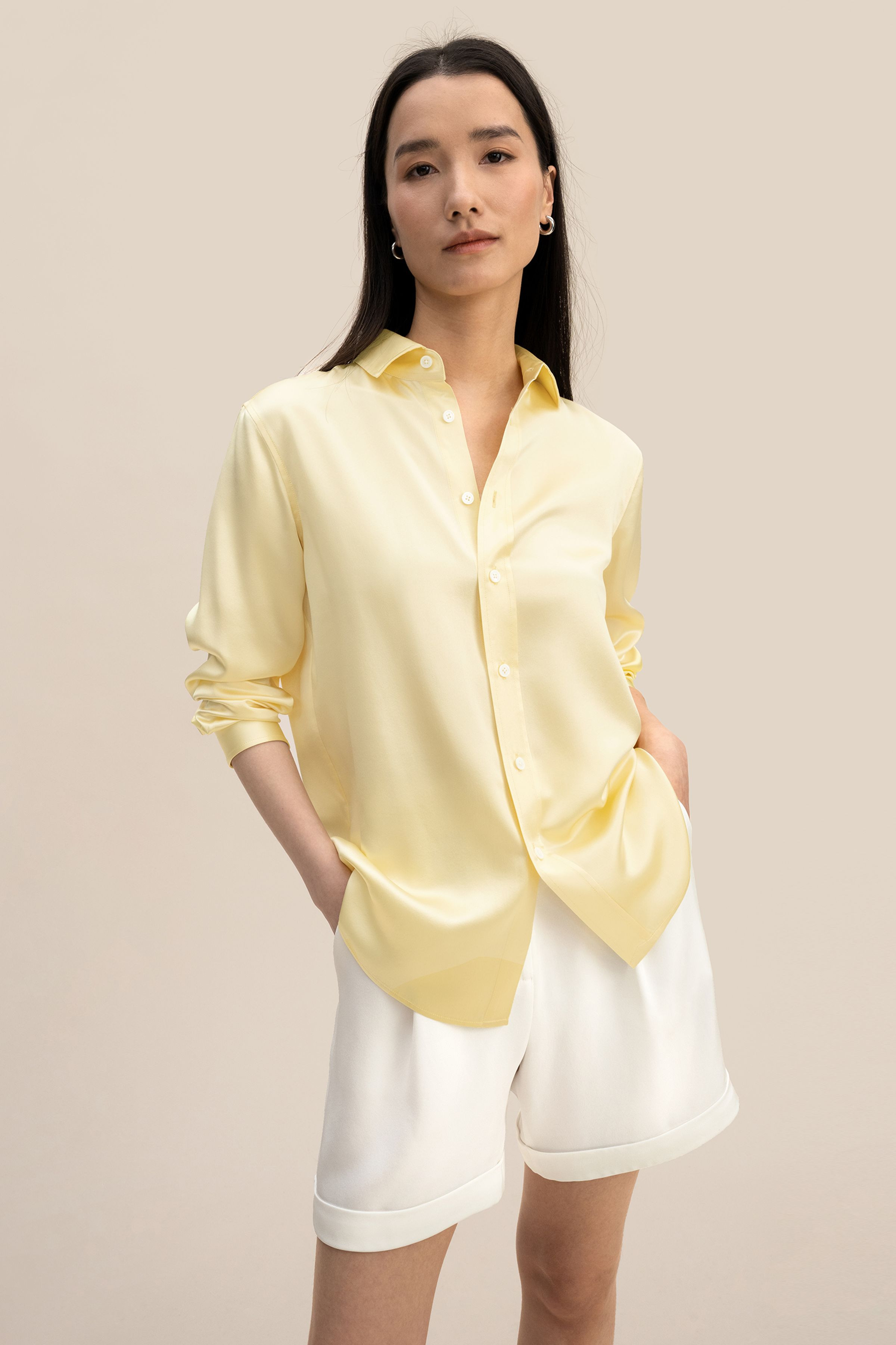 Golden Cocoon Tailored Shirt | LilySilk