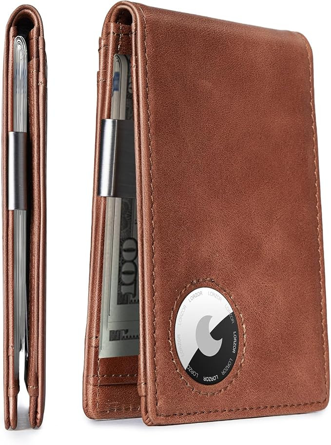 Money Clip AirTag Wallet - Mens Wallets Slim Front Pocket RFID Blocking Card Holder Minimalist Wa... | Amazon (US)