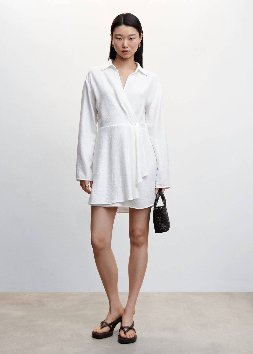 Button wrap dress | MANGO (US)