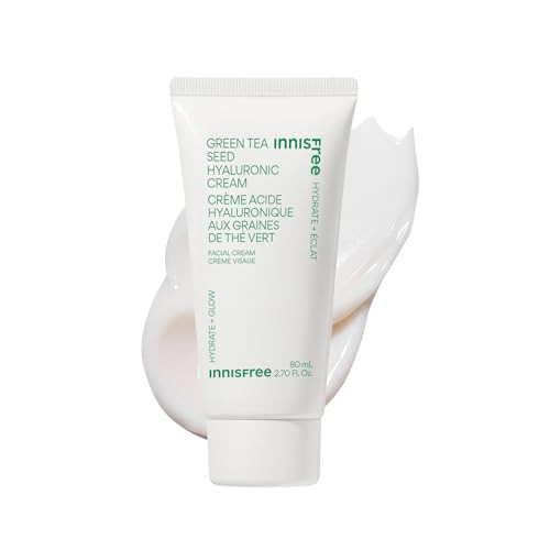 innisfree Jumbo Green Tea Seed Hyaluronic Acid Cream With Barrier Boosting Complex and Ceramide, Korean Hydrating Face Moisturizer for Dry Skin | Amazon (US)