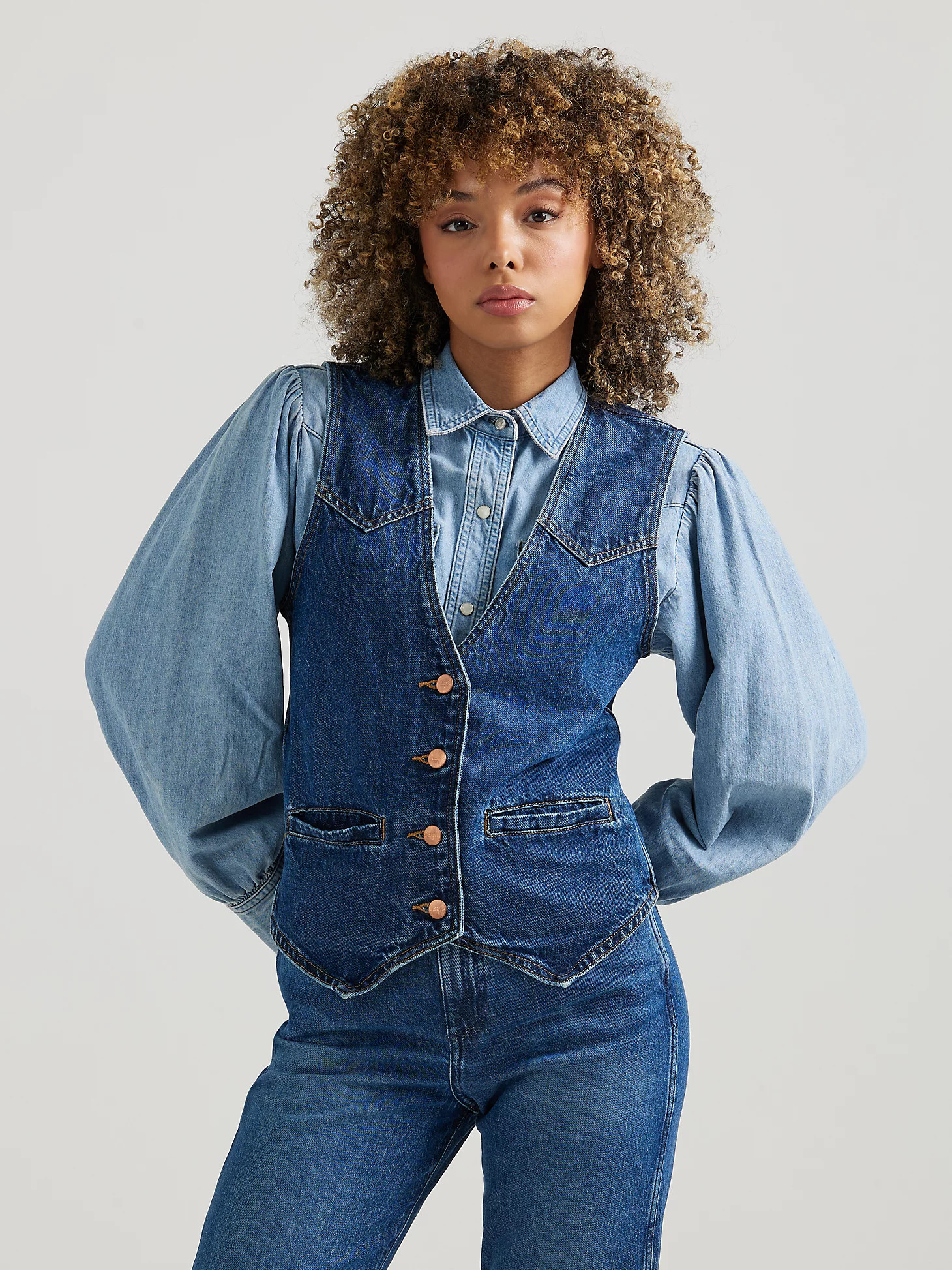 Women's Slim Denim Vest in Dark Wash | Wrangler