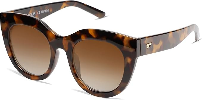 VANLINKER New Version Trendy Polarized Cat Eye Sunglasses for Women Retro Oversized Sunnies VL969... | Amazon (US)