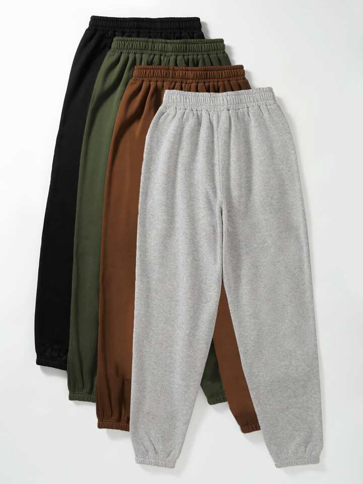 4Pack Thermal Lined  Sweatpants | SHEIN