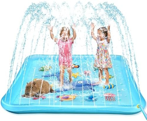 Growsland Splash Pad for Toddlers, Outdoor Sprinkler for Kids, 67" Summer Water Toys Inflatable W... | Amazon (US)