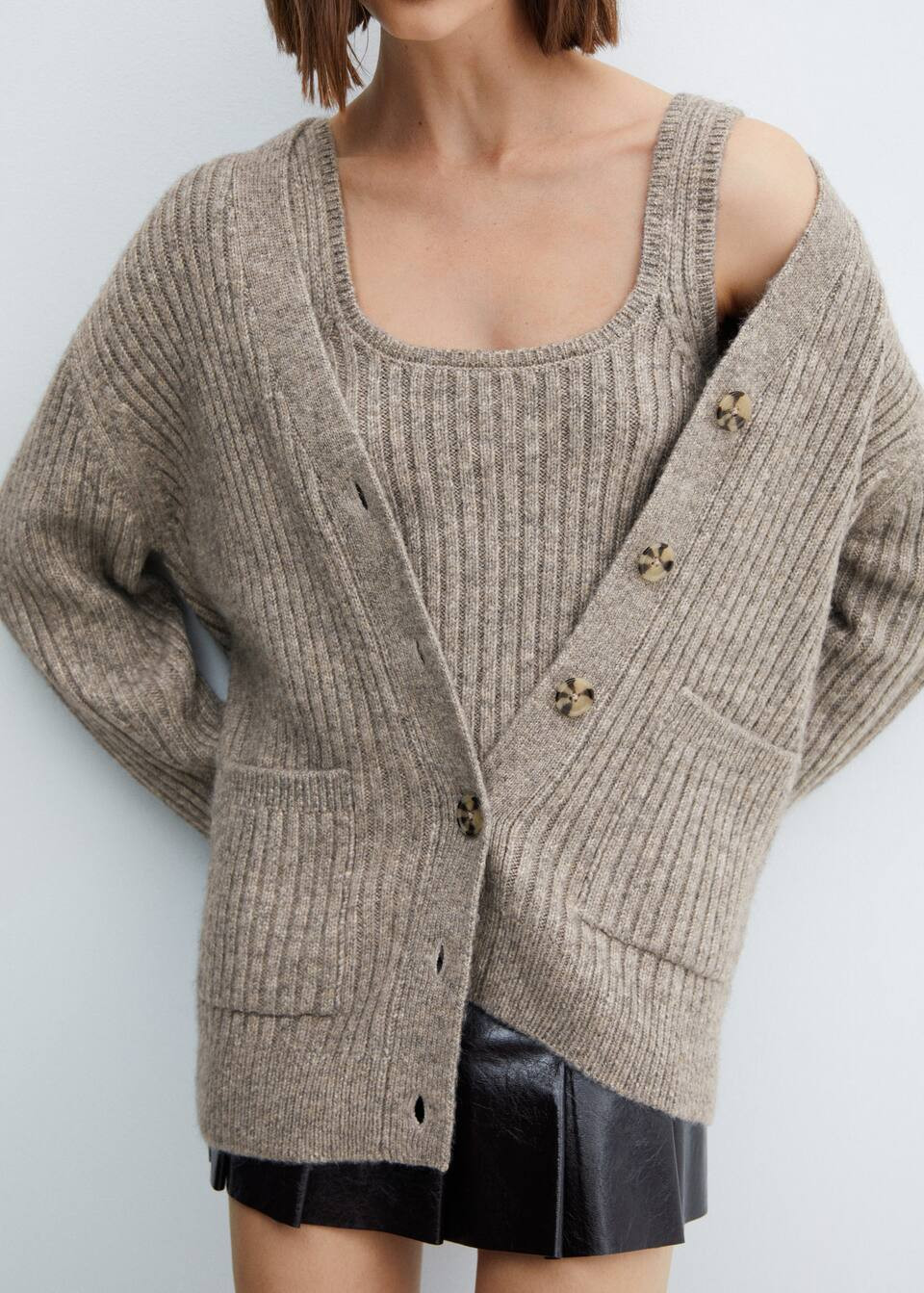 Ribbed strap top -  Women | Mango USA | MANGO (US)