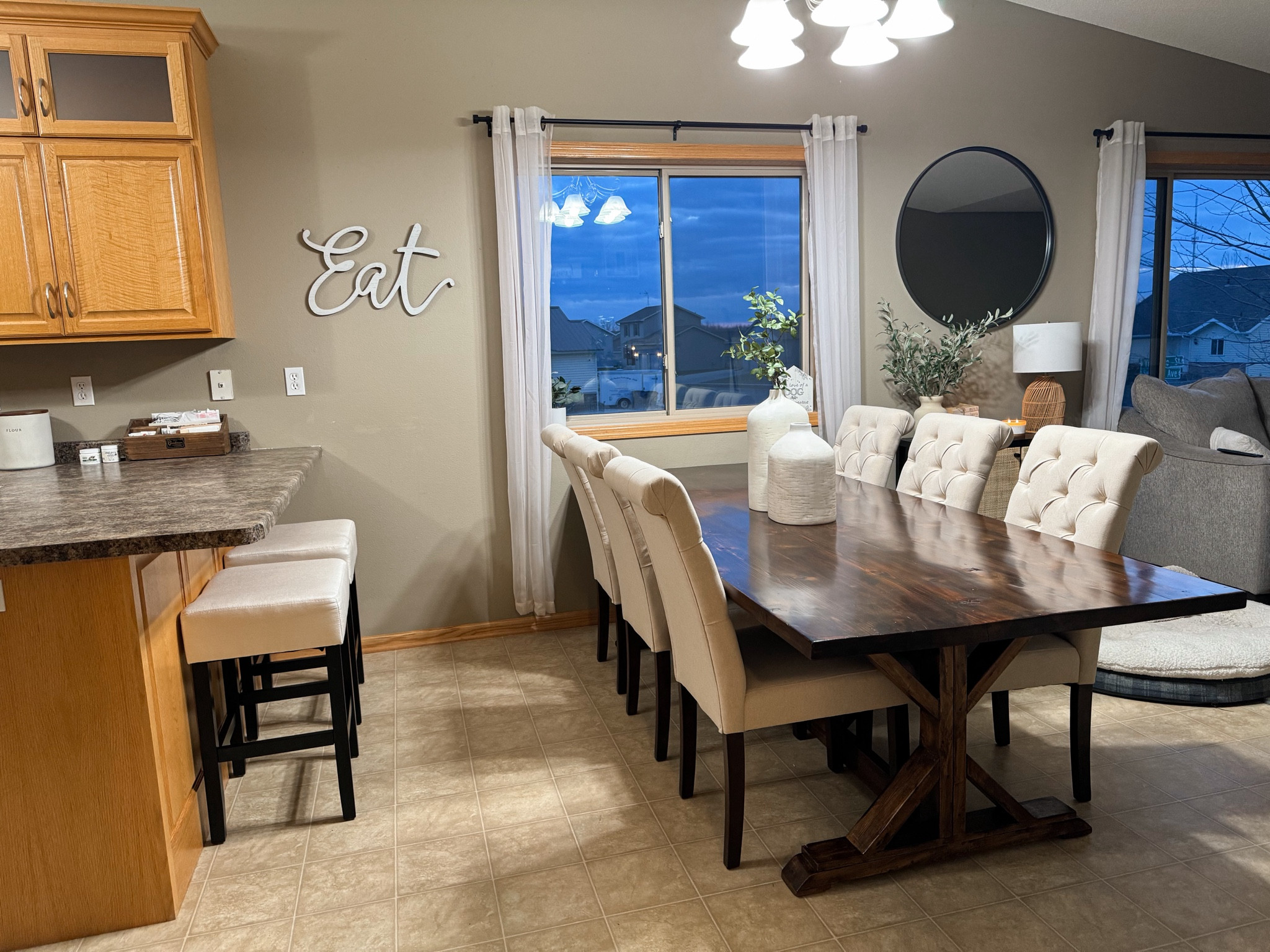 The new bar stools go perfectly with our dining room chairs!

#home #homedecor #diningroom #furniture 

#LTKfindsunder100 #LTKhome #LTKfindsunder50