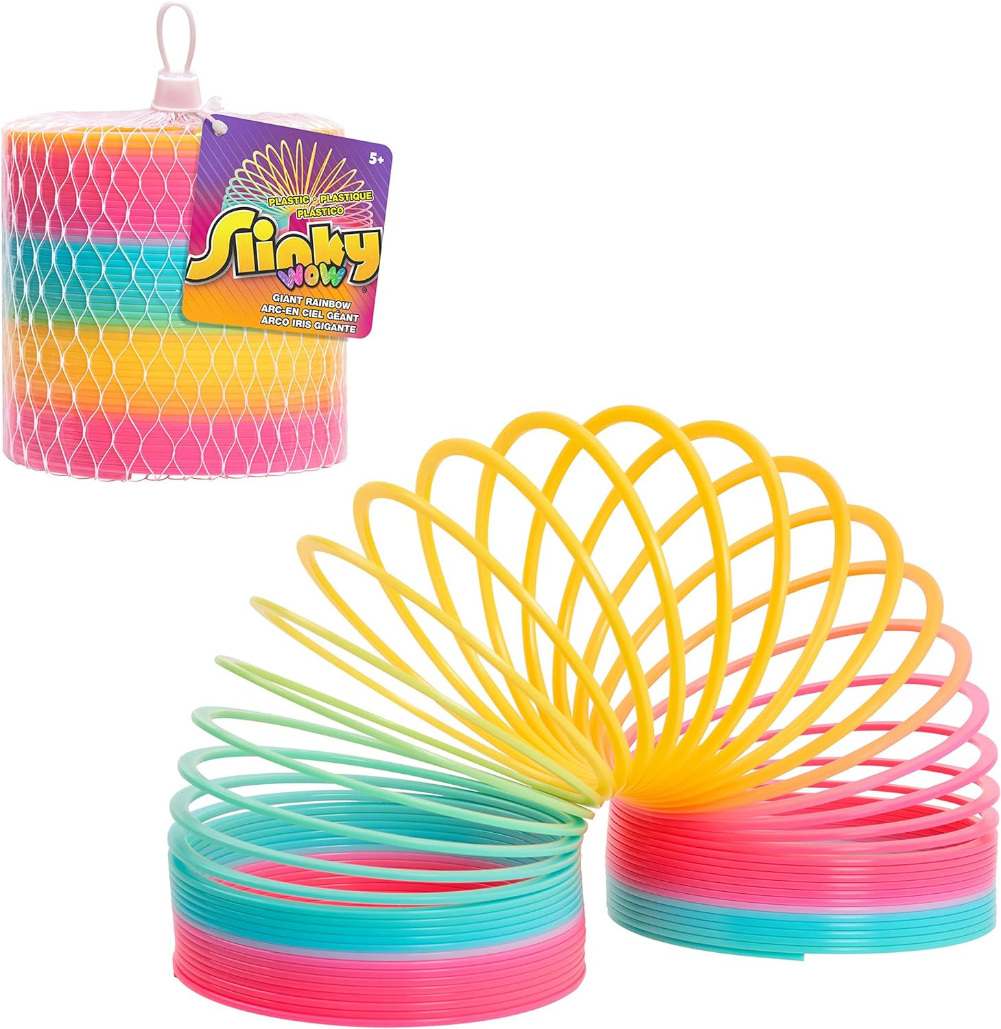Slinky the Original Walking Spring Toy, Plastic Rainbow Giant Slinky, Kids Toys for Ages 5 Up by ... | Amazon (US)
