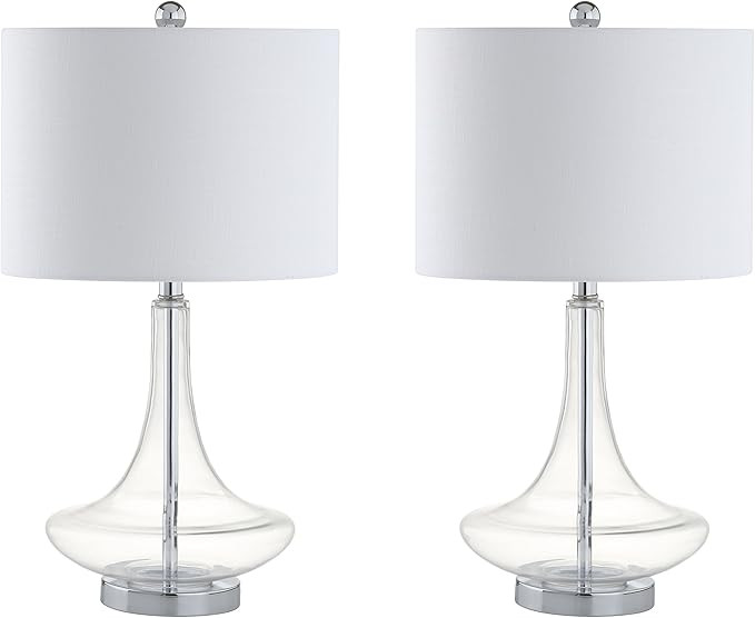 JONATHAN Y JYL1081C-SET2 Cecile 25.5" Glass Teardrop LED Table Lamp Contemporary,Transitional for... | Amazon (US)