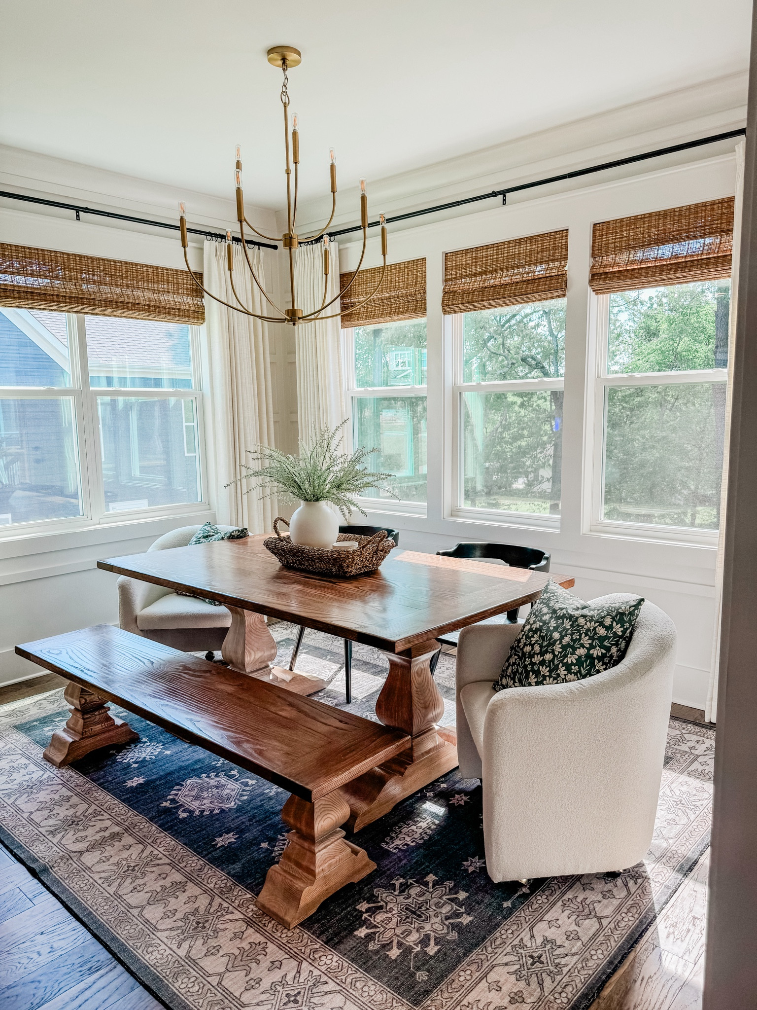 Dining Room Refresh with @twopagescurtains 

Instantly warm up your space with these Natural Jute Bamboo woven shades! I got them in the “cinnamon” and they are fully customizable to your windows 

I paired them with my favorite viral pinch pleat drapes, the Liz Linen In “ivory” - I now have these in several rooms of my home and absolutely love the simple transformation they provide to every space! 

Use “OAKHAUS” for 8% off 

#viralpinchpleats #viralreels #twopageshome #customcurtains #customdrapes #pinchpleatcurtains #diningroomdecor #diningroominspo #bambooshades #windowshades #interiordesign #raleighinteriordesign


#LTKfamily #LTKhome #LTKstyletip
