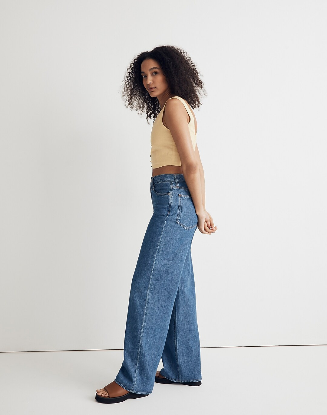 Linen Gwen Crop Vest Top | Madewell