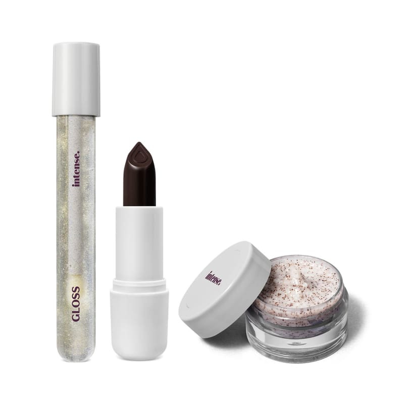Combo Intense Biscoito ou Bolacha: Balm Labial 3,5g + Gloss Crocante Labial 5ml + Esfoliante Labi... | oBoticario (BR)
