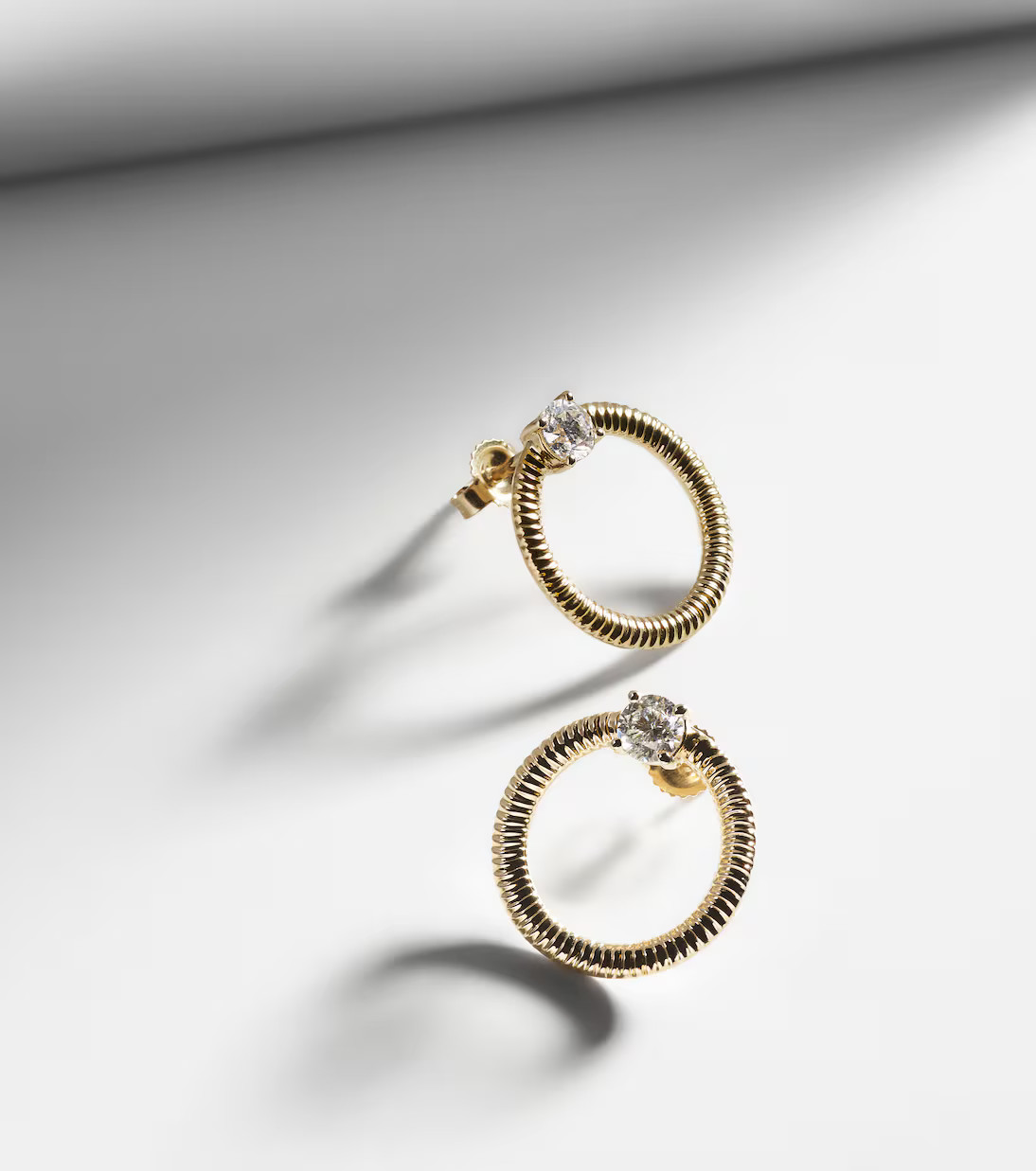 Prince 14kt gold earrings with diamonds | Mytheresa (US/CA)