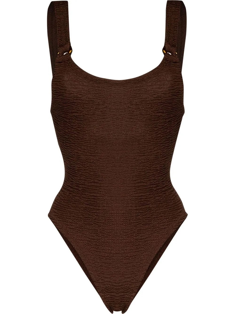 Hunza G Domino crinkle-effect Swimsuit - Farfetch | Farfetch Global