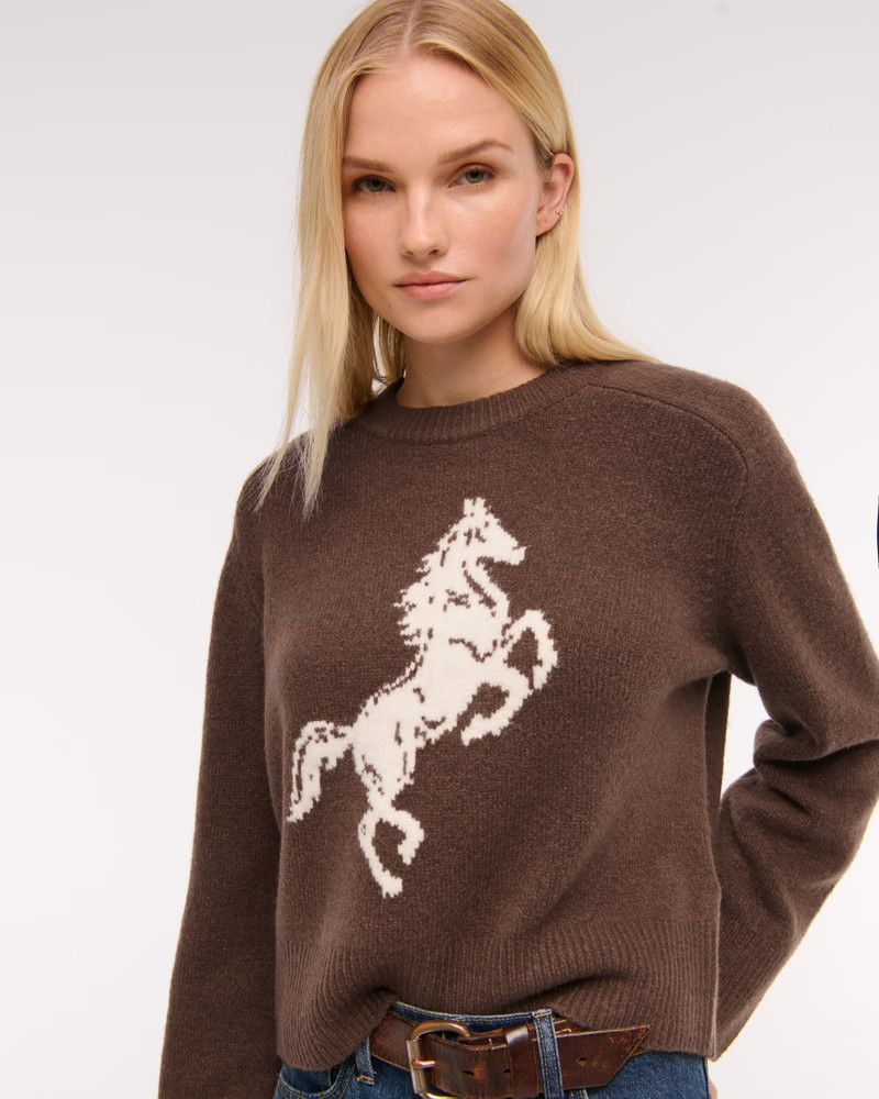 The A&F Madeline Western Crew Sweater | Abercrombie & Fitch (US)
