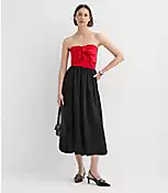 Crepe Bubble Midi Skirt | LOFT