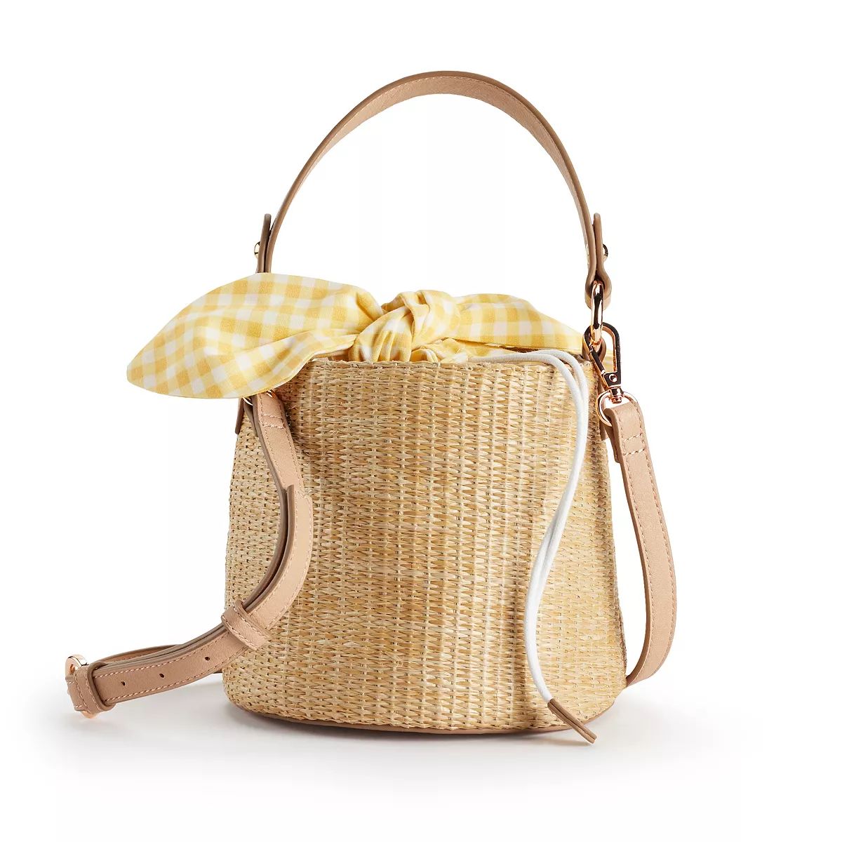 LC Lauren Conrad Straw Bucket Bag | Kohl's