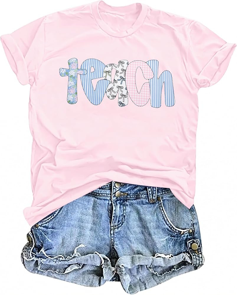 FLOYU Women Teacher Shirts Kiss Your Brain Teacher Shirt Special Education Teacher Tops Casual Te... | Amazon (US)
