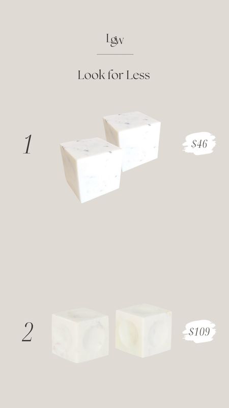Look for Less $ — marble cube bookends

#LTKhome