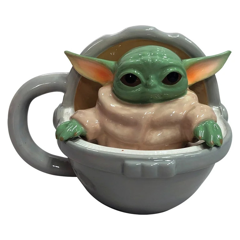 Star Wars The Mandalorian Grogu 12 Oz. Sculpted Ceramic Mug - Walmart.com | Walmart (US)