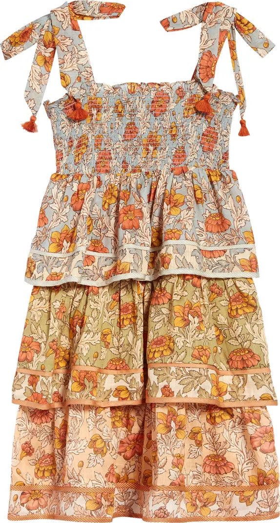 Zimmermann Kids' Andie Floral Print Tiered Cotton Sundress | Nordstrom | Nordstrom