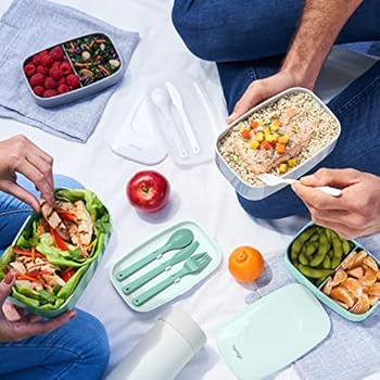 Bentgo Classic - All-in-One Stackable Bento Lunch Box Container - Modern Bento-Style Design Inclu... | Amazon (US)