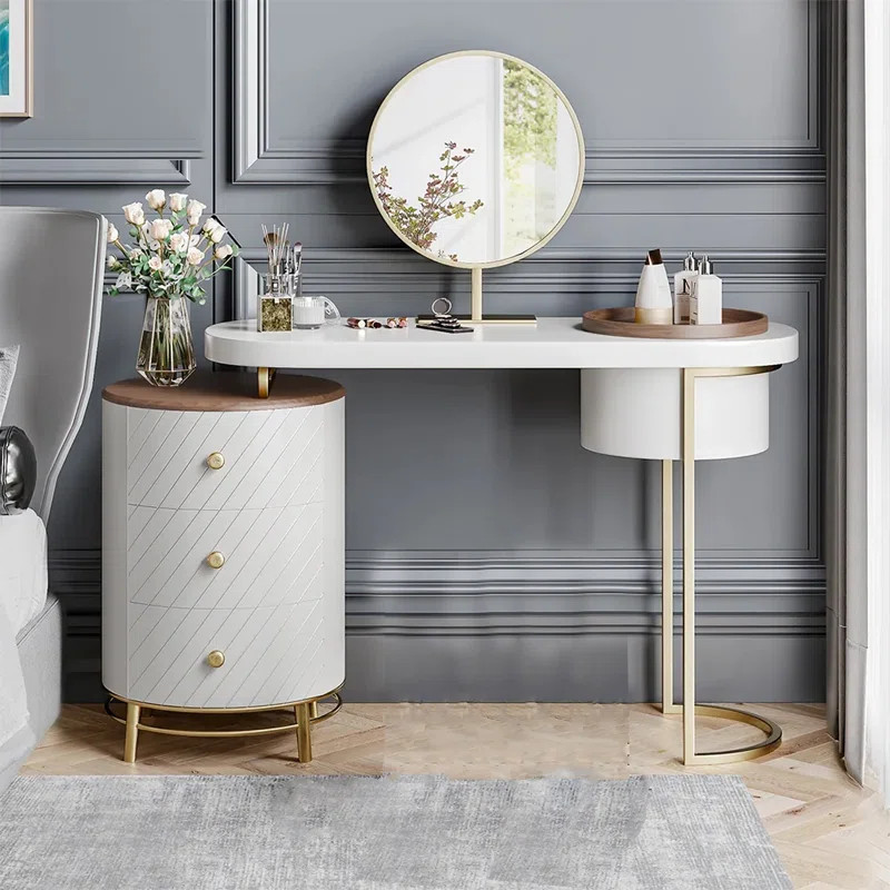 43" Makeup Vanity Table With LED Lighted Mirror, Dressing Table Without Stool | Wayfair North America