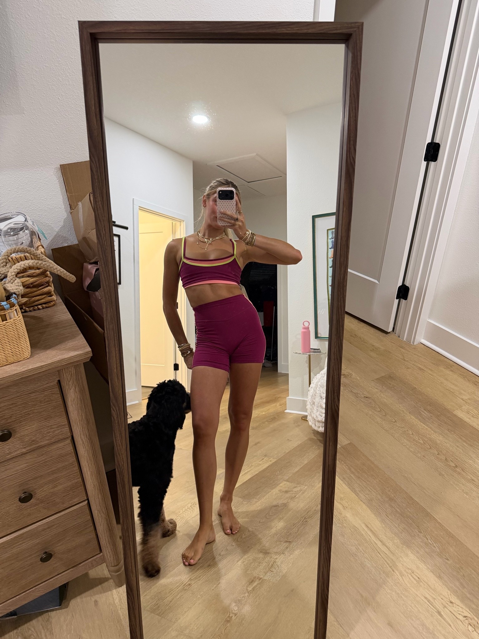 My workout set is size xs it’s from Liason the Label. 

My workout and workout gear for my daily workout. I take pilates classes from @lexfish on Instagram she has a whole online platform and membership! Most of my pilates gear and tools are from Bala. Bala use code SLOANE15. 
#workoutgear #workoutwear #pilates #ootd #outfit #athleticwear #athleticoutfit #bikershorts #sportsbra #pilatesoutfit #athleisure #bala #pilatesworkout #pilateslovers #pilatestiktok #balabangles

#LTKfitnessgoals #LTKActive #LTKootd