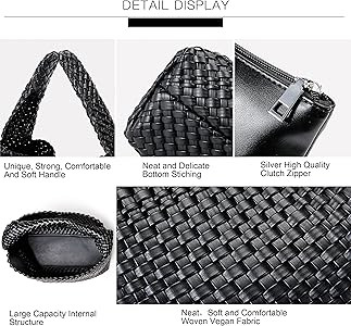 Fashion Woven Purse for Women Top-handle Shoulder Bag Soft Summer Hobo Tote Bag | Amazon (US)