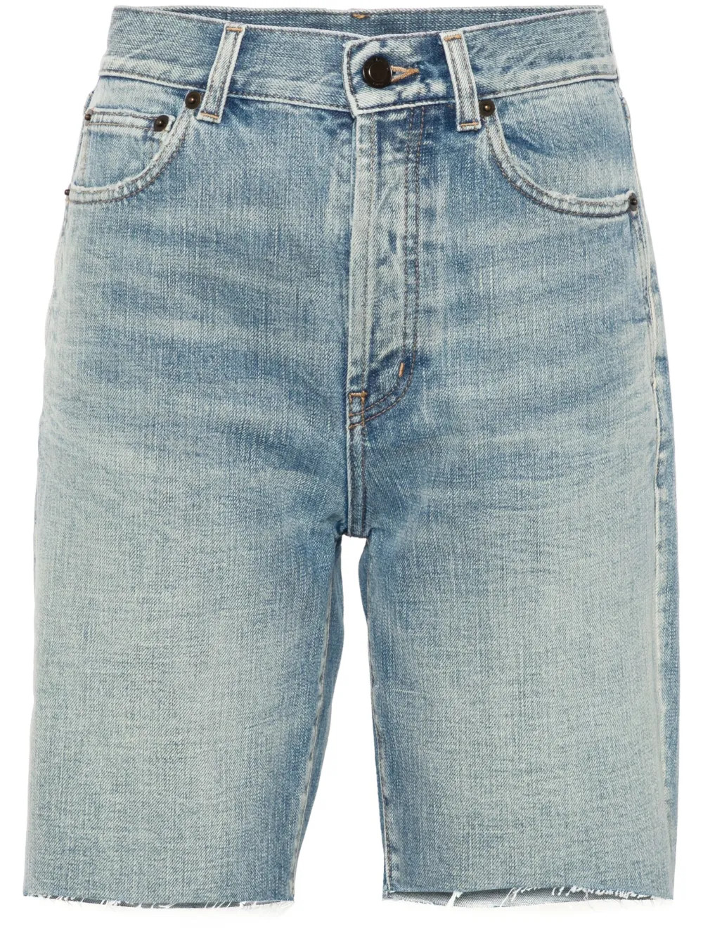 Saint Laurent high-waist Denim Shorts - Farfetch | Farfetch (CN)