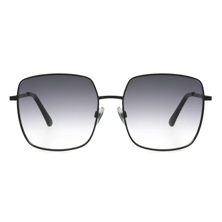 Foster Grant Women's Square Matt Black Adult Sunglasses | Walmart (US)