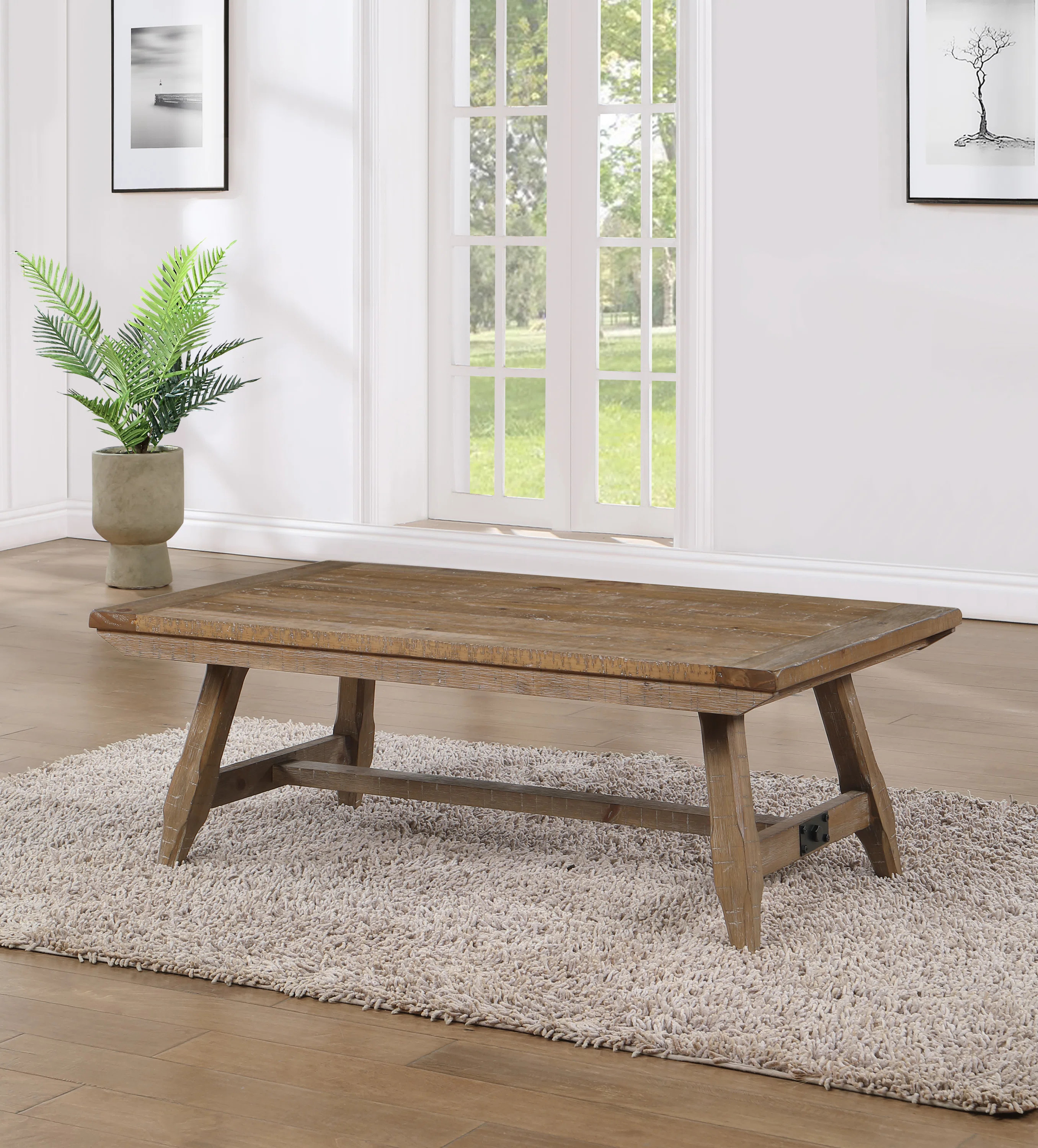 Wade Logan® Banjeet Solid Pine Coffee Table & Reviews | Wayfair | Wayfair North America