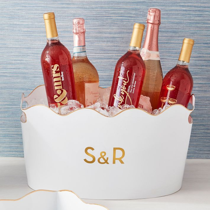 Scalloped Gold Rim Party Bucket | Mark and Graham