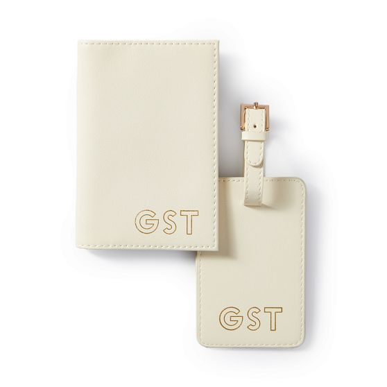 Fillmore Vegan Leather Luggage Tag and Passport Case | Mark and Graham