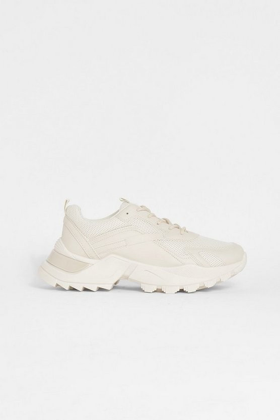 Cleated Sole Chunky Sneakers | Boohoo.com (US & CA)