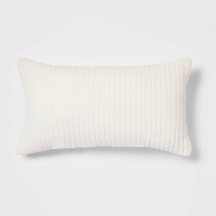 Oversized Quilted Cotton Velvet Throw Pillow - Threshold™ | Target