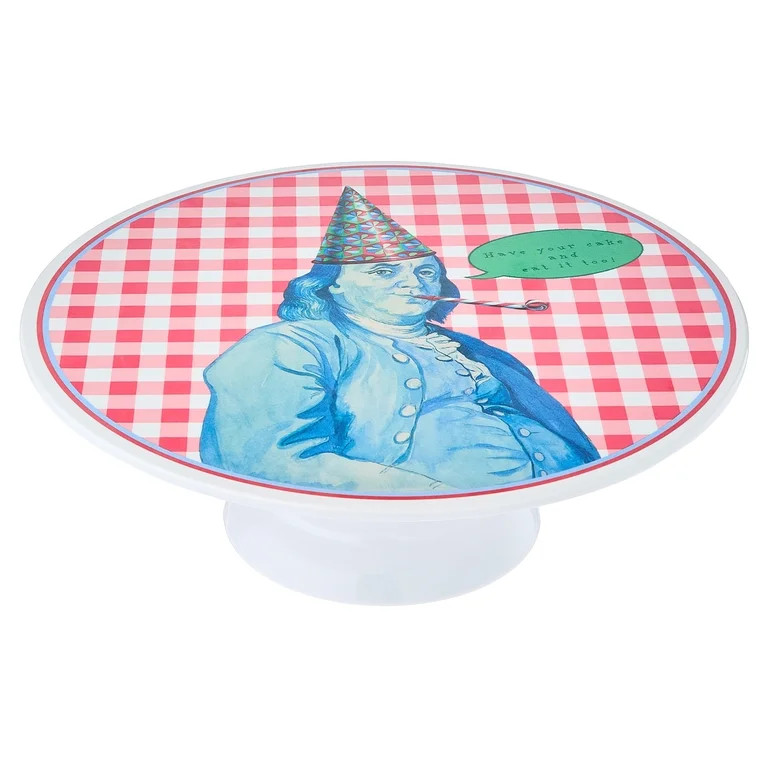 Sheila Bridges Philadelphia Collection 12" Benjamin Franklin Cake Stand, Multicolor | Walmart (US)