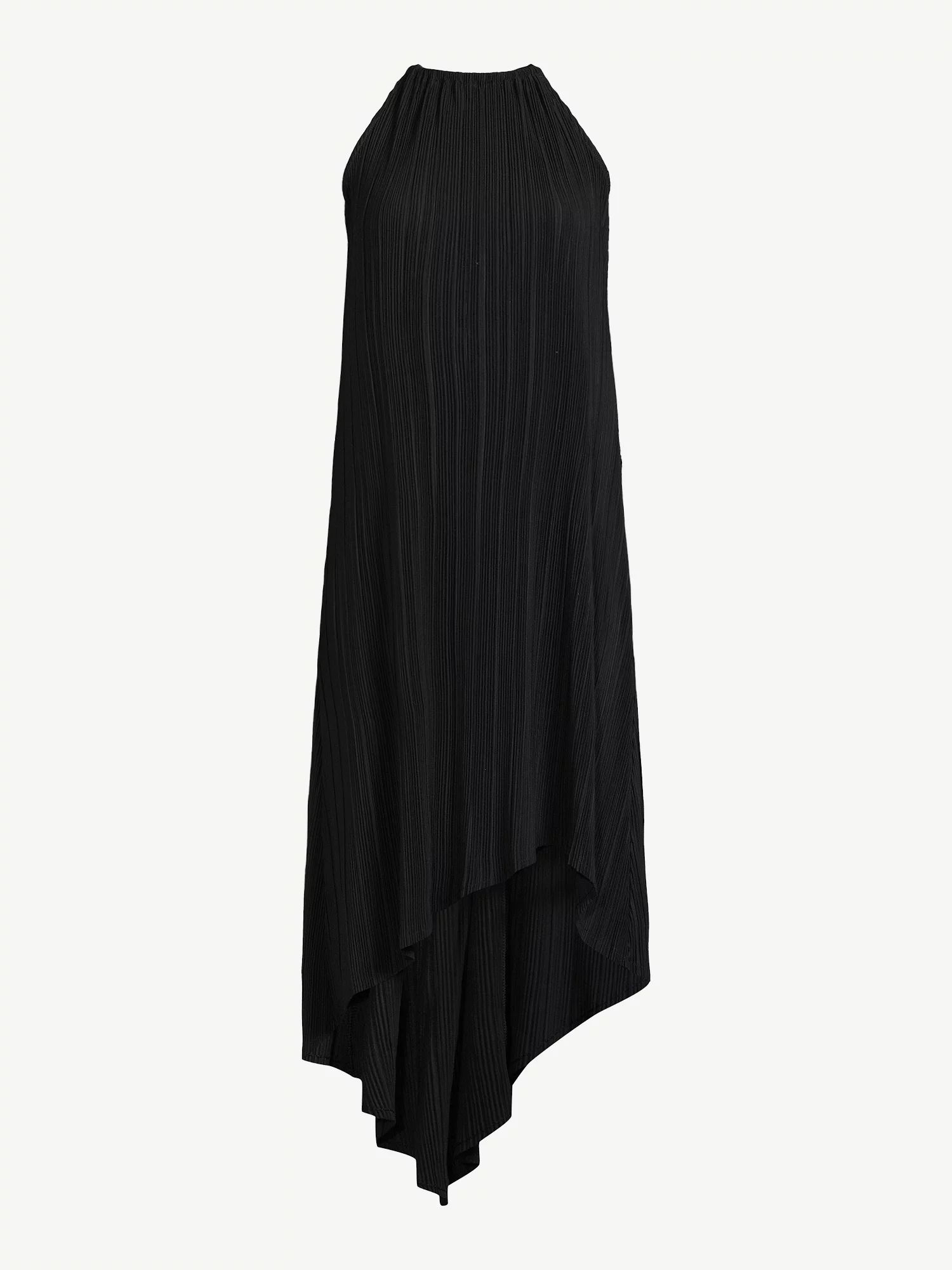 Scoop Women's Asymmetrical Halter Midi Dress | Walmart (US)
