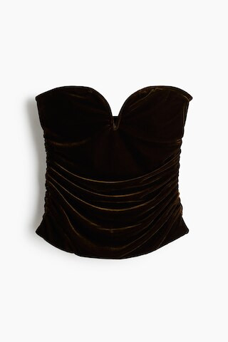 H & M - Drapiertes Bandeau-Top - Grün - Damen | H&M (DE, AT, CH, NL, FI)