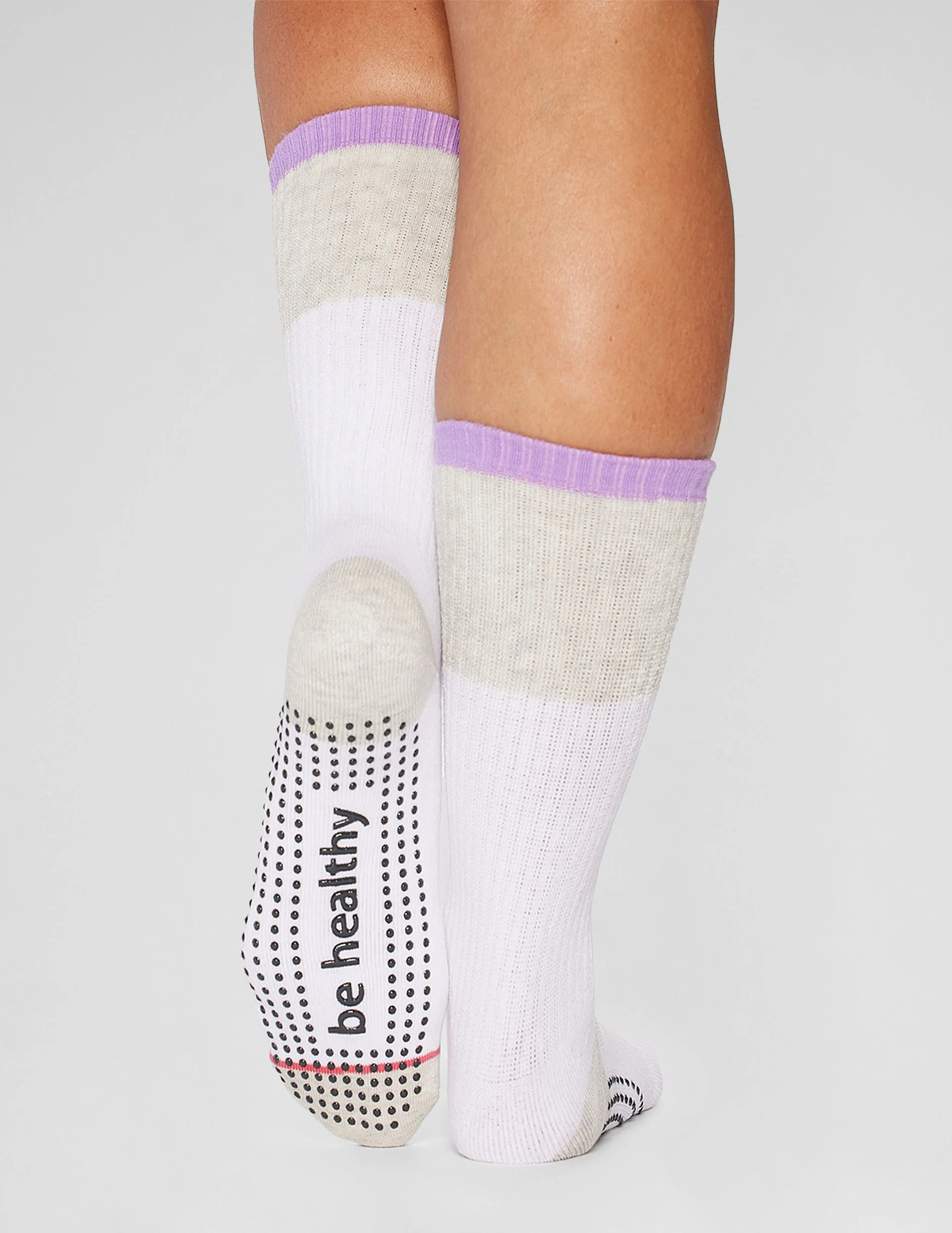 Sticky Be Healthy Crew Grip Socks | Beyond Yoga | Beyond Yoga