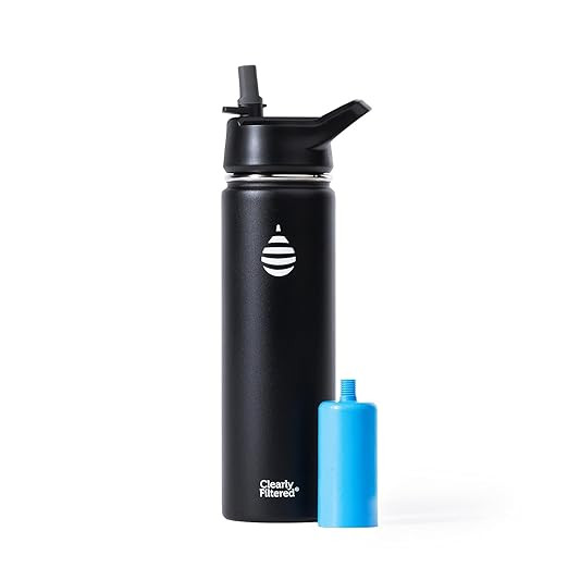 Clearly Filtered 20oz Water Bottle/Targets 220+ Contaminants/Double-Wall Insulated Stainless Stee... | Amazon (US)