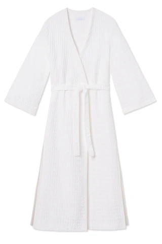 Waffle Robe in White | Lake Pajamas