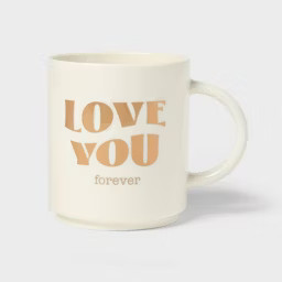 14oz Stoneware Love You Forever Stacking Mug White - Spritz™ | Target