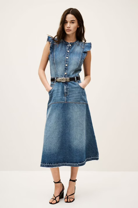 denim midi dress | ba&sh(US)
