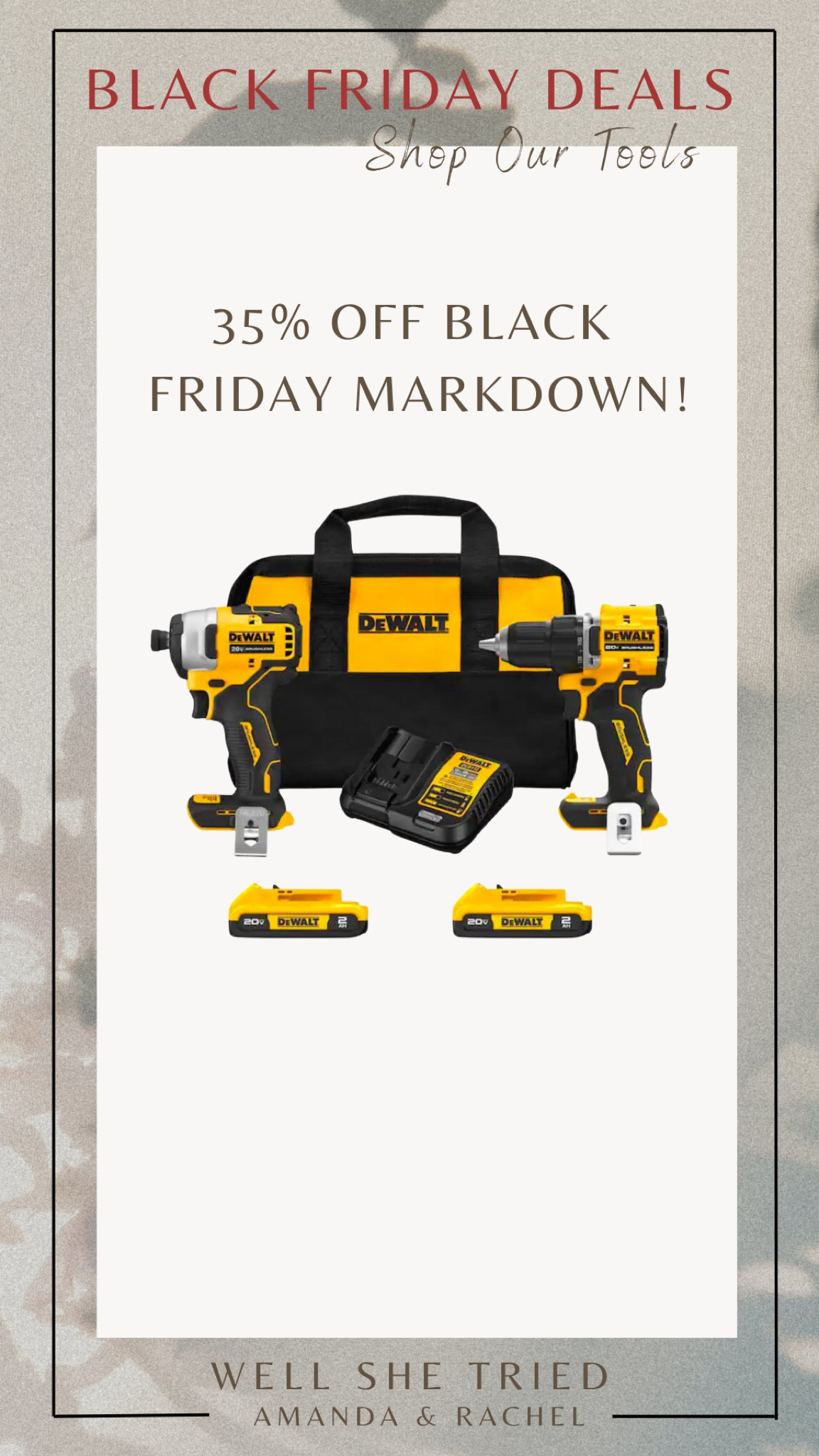 DEWALT Drill & Impact Driver + Batteries Black Friday Deals! 

#LTKHome #LTKCyberWeek #LTKSaleAlert
