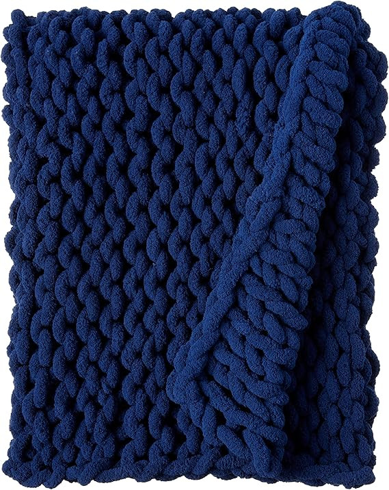 Casaphoria Luxury Chunky Knit Throw Blanket-Large Cable Knitted Soft Cozy Polyester Chenille Bulk... | Amazon (US)
