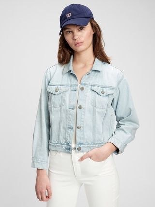 Cropped Icon Denim Jacket With Washwell™ | Gap (US)