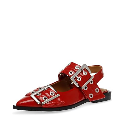 Steve Madden Women's Graya Flat, Red Patent, 8.5 | Amazon (US)
