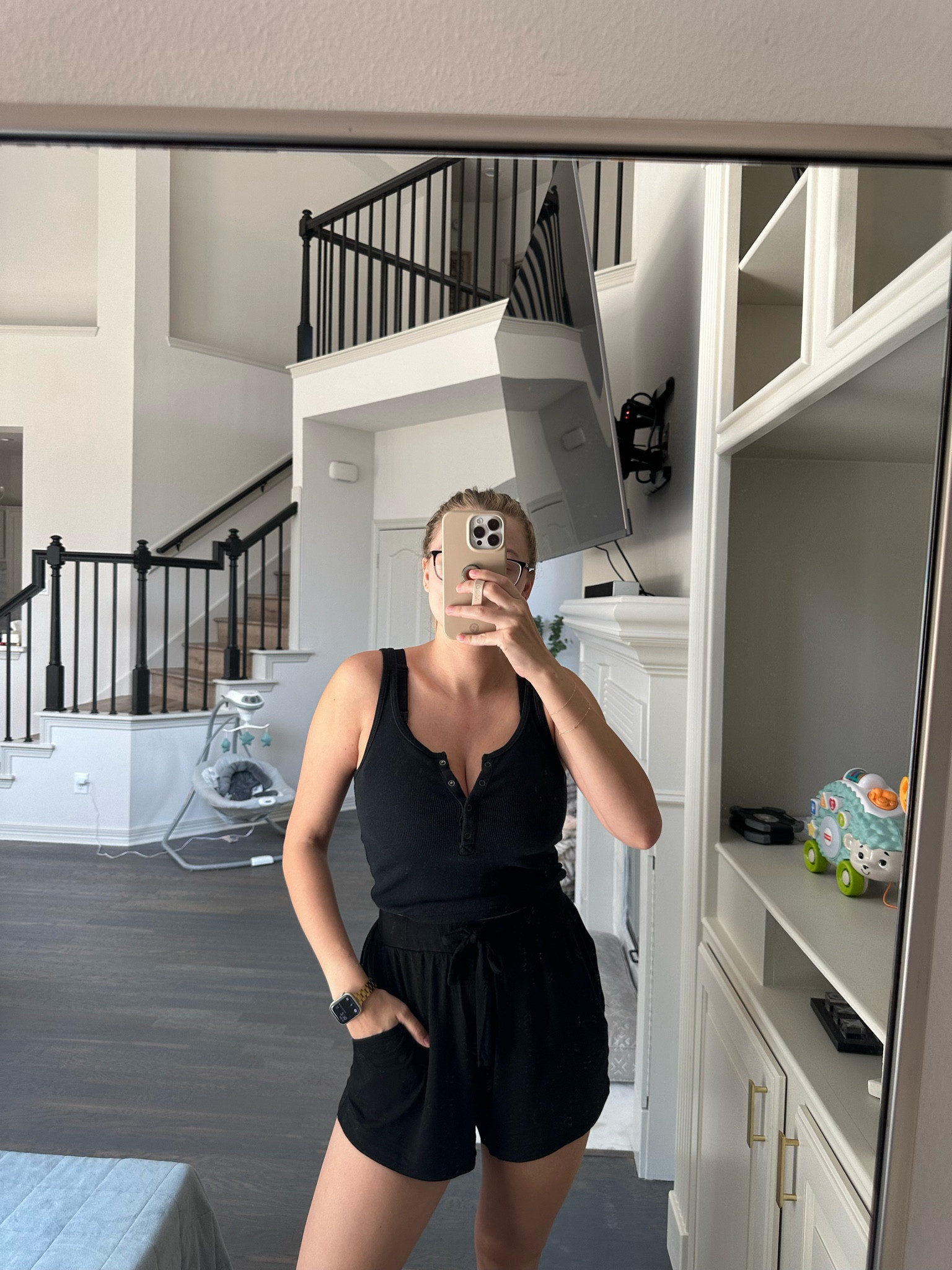 Loungewear mom fit
Tank in S
Pajama shorts in s
Lulu slides run tts

#LTKhome